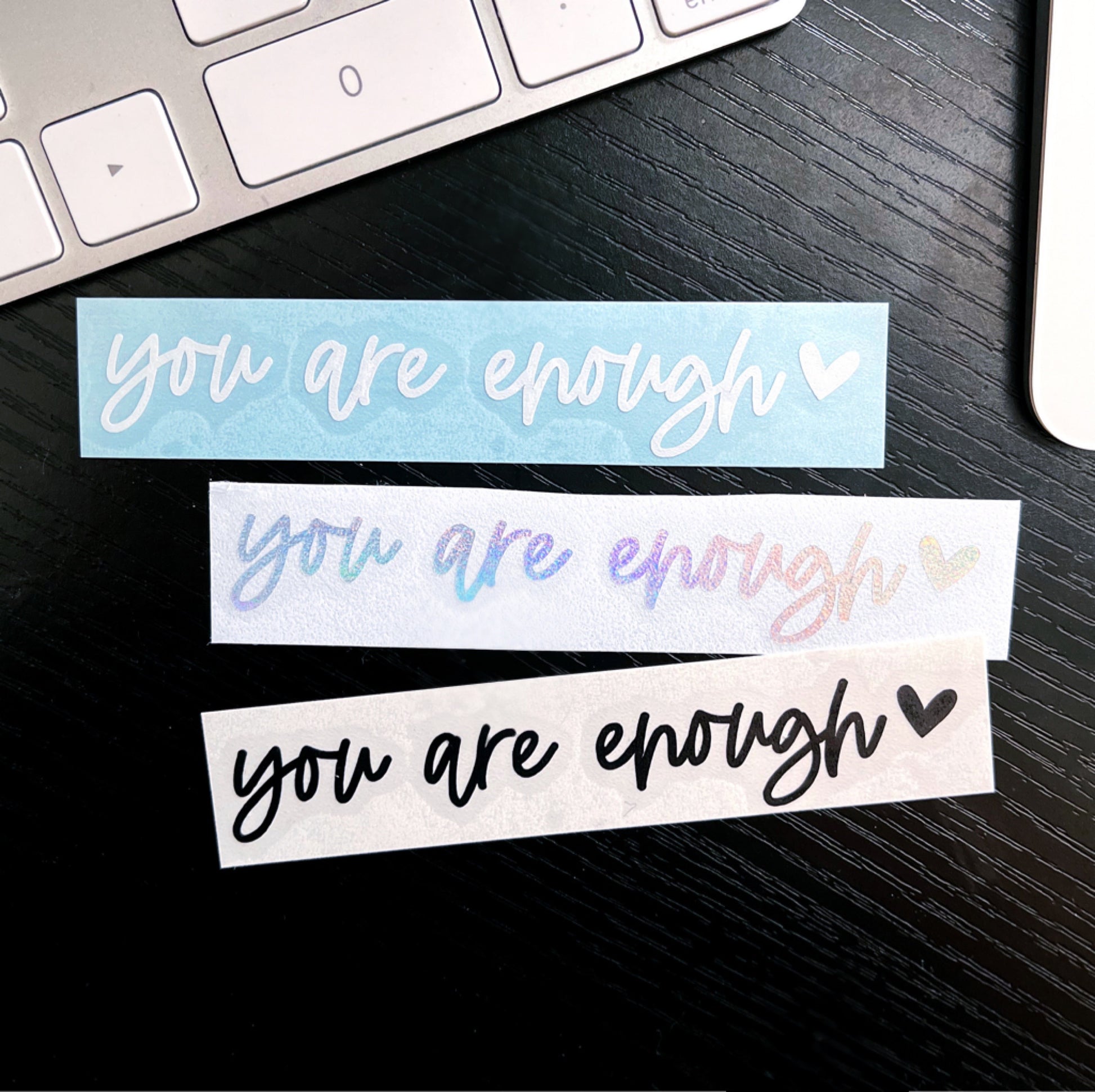 You Are Enough Mirror Sticker. Positive Affirmations for Mental Health. Car Accessories Gifts.