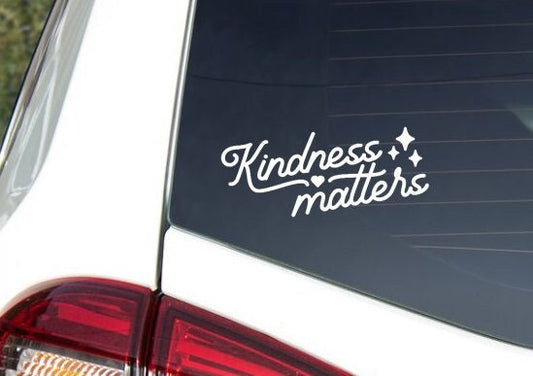 Kindness Matters | Car Vinyl Decal | Positive Stickers | Car Window Sticker | Car Accessory