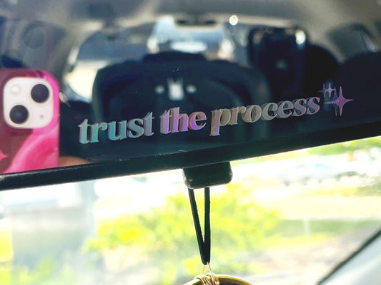NEW! Trust the Process Mirror Sticker. Positive Affirmations for Mental Health. Car Accessories Gifts.