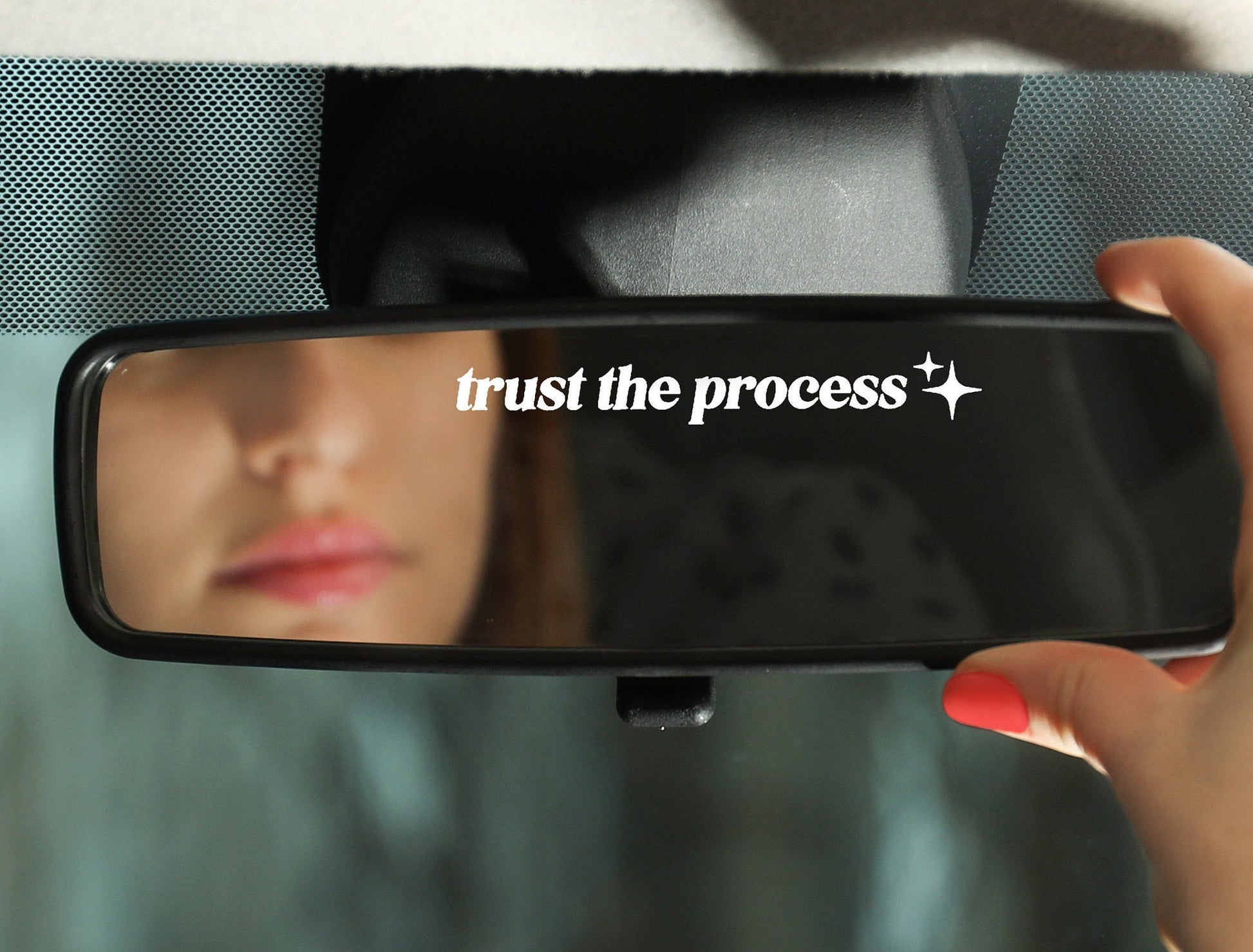 NEW! Trust the Process Mirror Sticker. Positive Affirmations for Mental Health. Car Accessories Gifts.